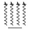 7Penn Spiral Ground Anchors - 16 Inch Twist Tent Stakes, 4 Pack
